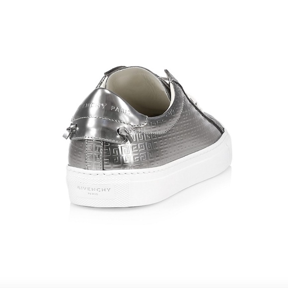 NIB $595 Givenchy Urban Street Monogram Metallic Leather Sneakers 40 - Picture 5 of 16